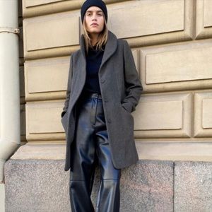 Wilfred virgin wool and cashmere pea coat